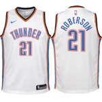 Youth Thunder Andre Roberson White Jersey-Association Edition