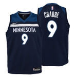 Youth Timberwolves Allen Crabbe Icon Navy Jersey
