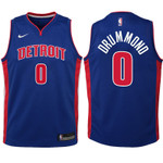 Youth Pistons Andre Drummond Blue Jersey-Icon Edition