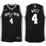 Youth Spurs Derrick White Black Jersey-Icon Edition