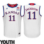 Youth NCAA Kansas Jayhawks #11 Josh Jackson White Jersey