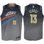 Youth Thunder Paul George Gray Jersey-City Edition