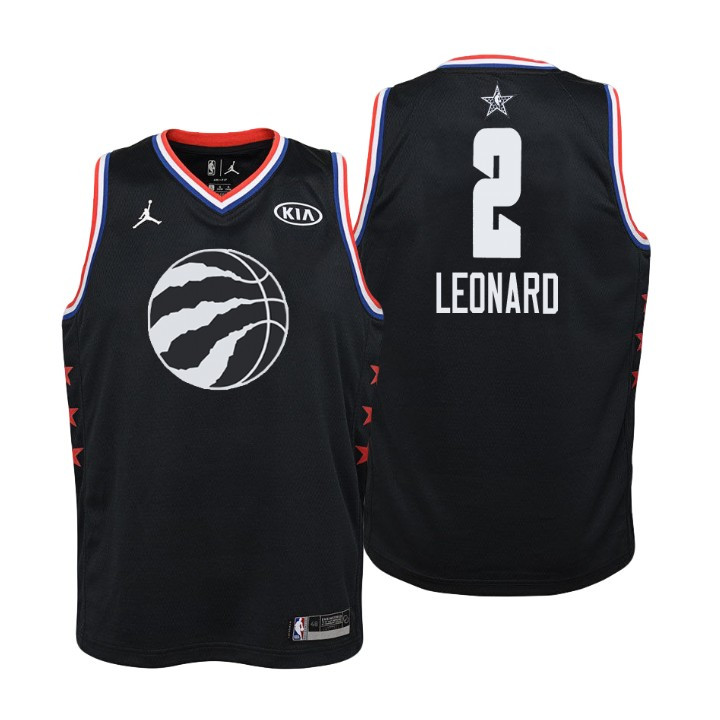 Youth 2019 NBA All-Star Raptors #2 Kawhi Leonard Black Jersey