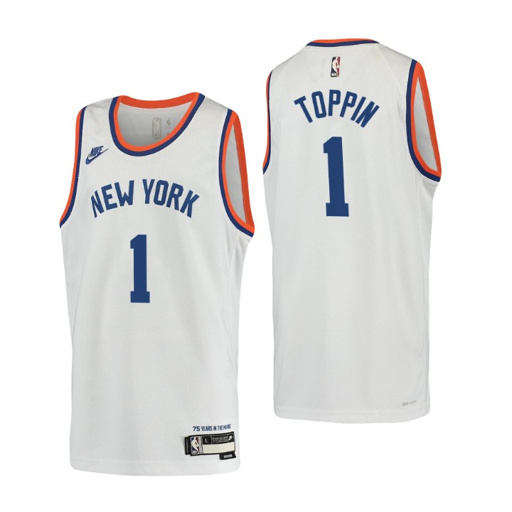 2021-22 Knicks Obi Toppin 75th Anniversary Classic Youth Jersey