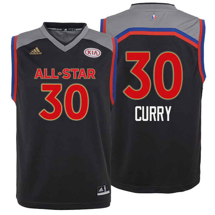 Youth 2017 NBA All-Star Stephen Curry Charcoal Jersey
