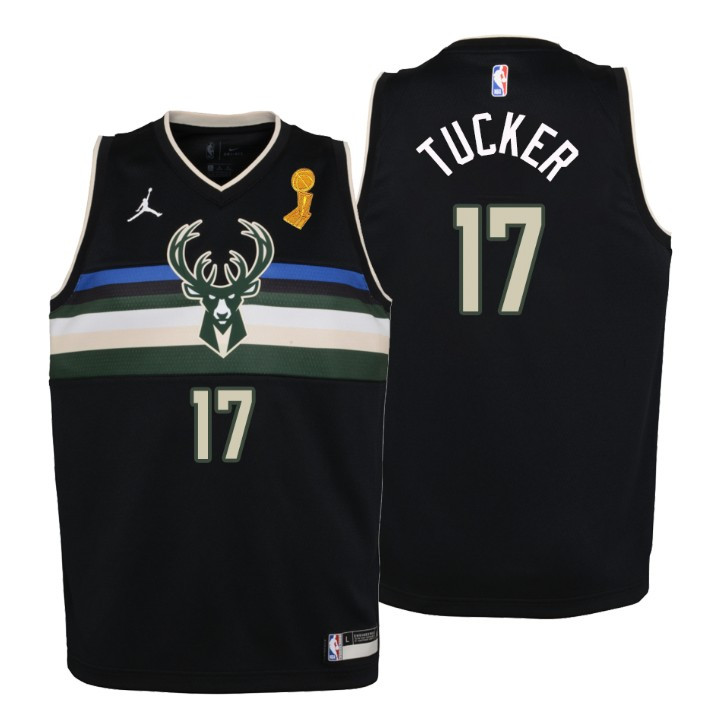Bucks P.J. Tucker 2021 NBA Finals Champions Youth Jersey
