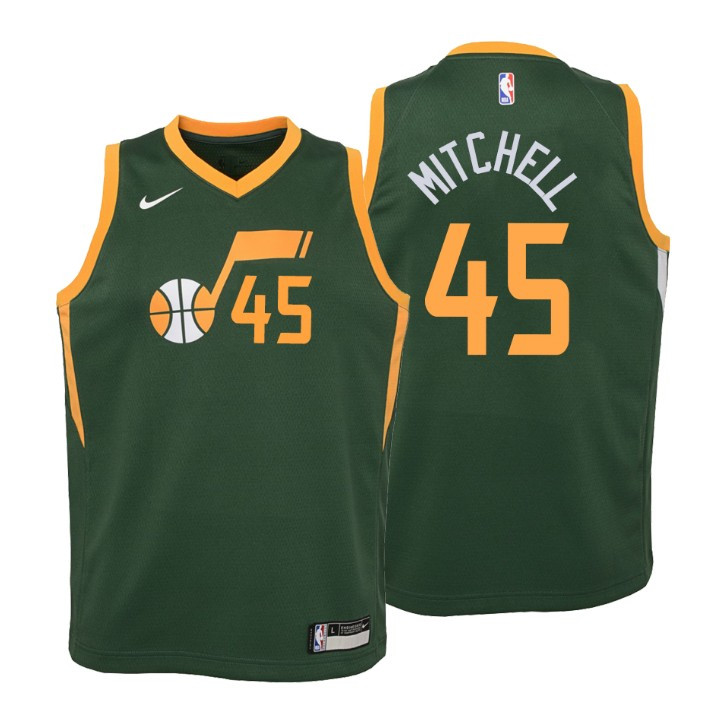 Youth Jazz Donovan Mitchell Earned Green Jersey