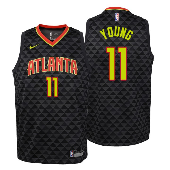 Youth Hawks Trae Young Icon Edition Black Jersey