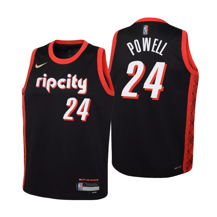 2021-22 Blazers Norman Powell 75th Anniversary City Youth Jersey