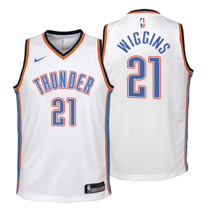2021 Thunder Association Edition Jersey Aaron Wiggins White Youth
