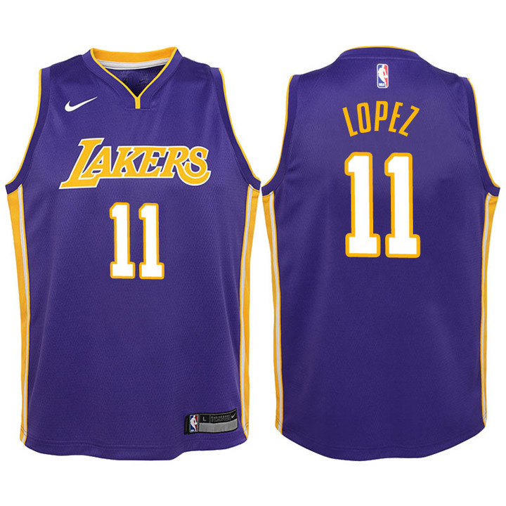 Youth Lakers Brook Lopez Purple Jersey-Statement Edition