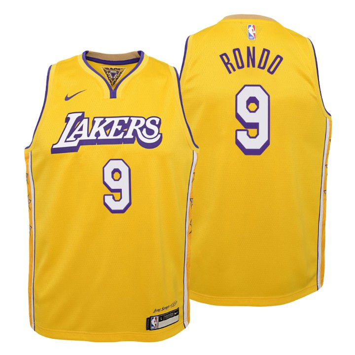 Youth Lakers Rajon Rondo City Gold Jersey