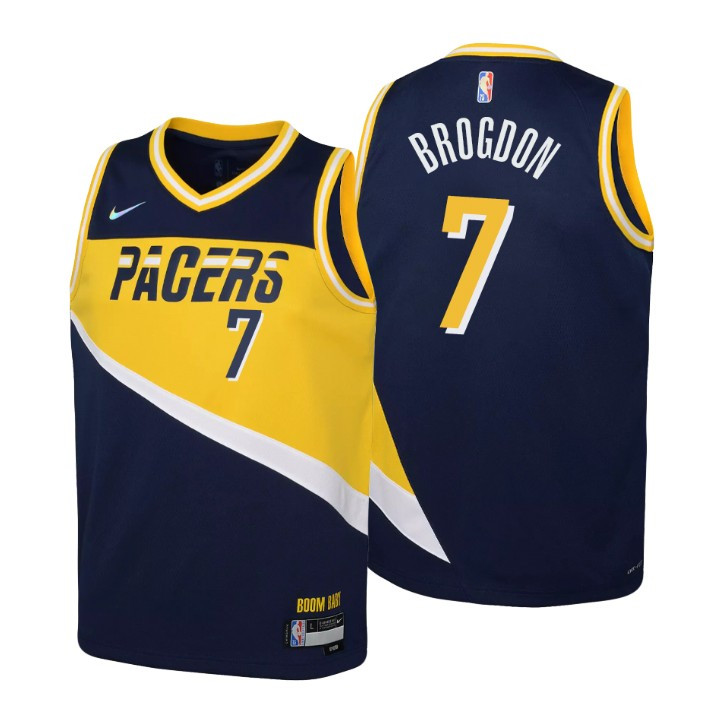 2021-22 Pacers Malcolm Brogdon 75th Anniversary City Youth Jersey