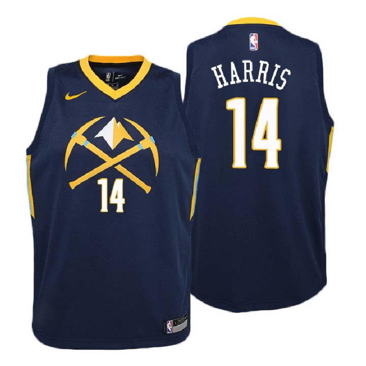 Youth 2017-18 Nuggets Gary Harris City Edition Navy Jersey