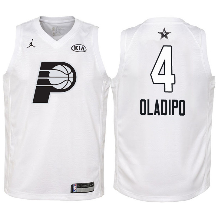 Youth 2018 NBA All-Star Pacers Victor Oladipo White Jersey
