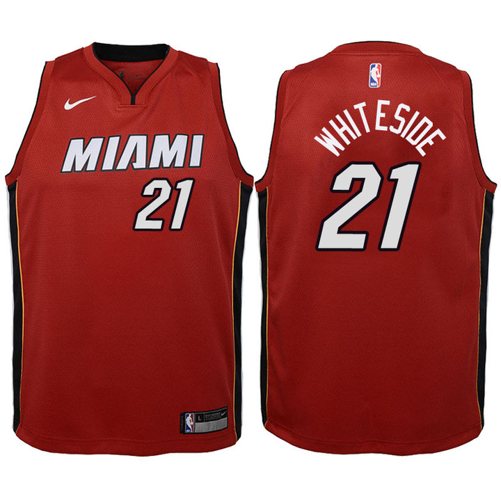 Youth Heat Hassan Whiteside Red Jersey-Statement Edition