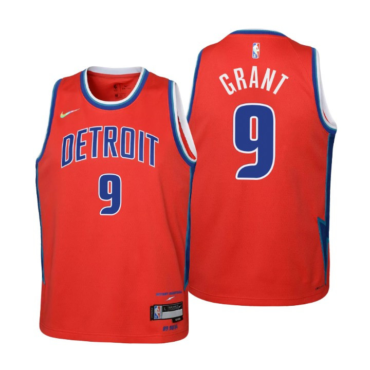 2021-22 Pistons Jerami Grant 75th Anniversary City Youth Jersey
