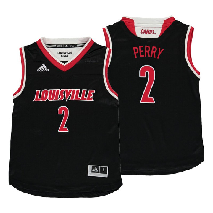 NCAA Louisville Cardinals Darius Perry Youth Black Jersey