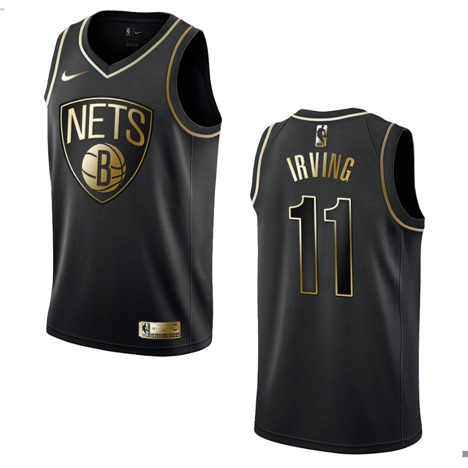 Kyrie Irving #11 Brooklyn Nets Limited Edition Gold Adult jersey UK 
