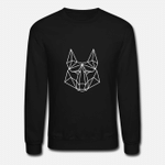Wolf Computer Art Lifetime Geometric Graphics Tee  Unisex Crewneck Sweatshirt