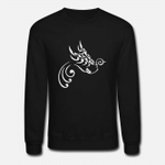 Maori Tattoo Bird Freedom white  Unisex Crewneck Sweatshirt