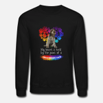 My Heart Is Held By The Paws Of A German Wirehaire  Unisex Crewneck Sweatshirt