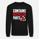 Contains Recycled Parts Liver Transplant  Unisex Crewneck Sweatshirt
