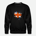 UK Flag United Kingdom Great Britain British Roots  Mens Premium Sweatshirt