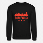 Retro Buffalo Skyline  Unisex Crewneck Sweatshirt