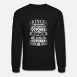 Real Kings Are Born On October 28  Unisex Crewneck Sweatshirt
