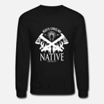 native american vintage wild  free N Carolina  Unisex Crewneck Sweatshirt