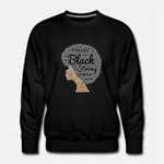 Natural Hair Afro Word Art  Mens Premium Sweatshirt
