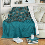 Green Wave Ethnic Mandala YU1504638CL Fleece Blanket - 1