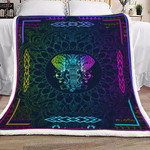 Mandala Brave Elephant GS-KL1101DS Sherpa Fleece Blanket - 1