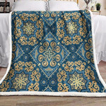 Blue And Gold Bohemian Mandala YQ3103500CL Fleece Blanket - 1