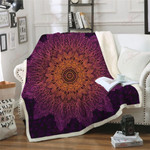 Purple Flower Mandala XL0506178CL Fleece Blanket - 1