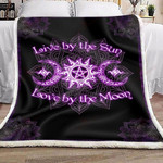 Purple Mandala Sun Moon XL1503327CL Fleece Blanket - 1