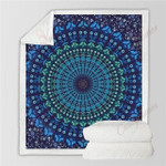Shades Of Blue Mandala GS-CL-KC0307 Sherpa Fleece Blanket - 1