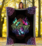 Butterfly Mandala XL2203594CL Fleece Blanket - 1