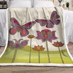 Mandala Butterfly Flower BT2810149F Fleece Blanket - 1