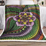 Fractal Mandala Flower XL0904580CL Fleece Blanket - 1