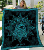 Pug Mandala YW0906091CL Quilt Blanket - 1