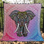 Elephant Mandala DT1409507CL Quilt Blanket - 1