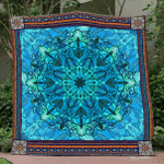 Mandala Blue Pattern DT1409561CL Quilt Blanket - 1