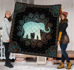 Elephant Mandala XA1601744CL Quilt Blanket - 1