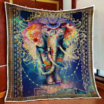 Beautiful Elephant Mandala YW1206069CL Quilt Blanket - 1