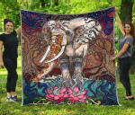Mandala Elephant XL0604101CL Quilt Blanket - 1