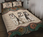 Alaskan Malamute Mandala YW2201492CL Quilt Bed Set - 1