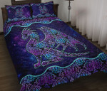 Blue And Purple Mandala Dragon YW1801347CL Quilt Bed Set - 1