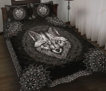 Fox Mandala Style Black YW1905364CL Quilt Bed Set - 1